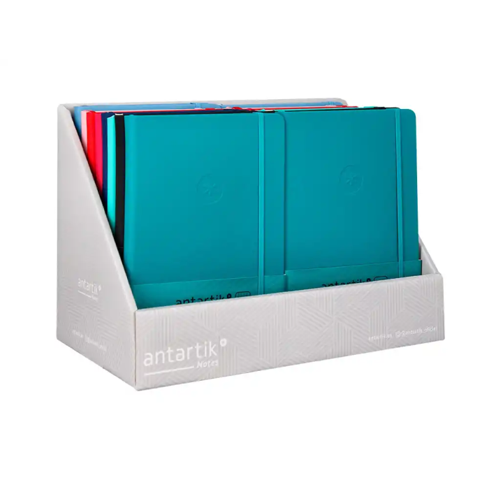 Antartik Antartik Note Cuaderno/Libreta Din A5 Tapa Blanda 80 Hojas 80 gr/m² con Gomilla y Bolsillo Expositor 18 Unidades Surtidas 3 Antartik Antartik Note Cuaderno/Libreta Din A5 Tapa Blanda 80 Hojas 80 gr/m² con Gomilla y Bolsillo Expositor 18 Unidades Surtidas 3