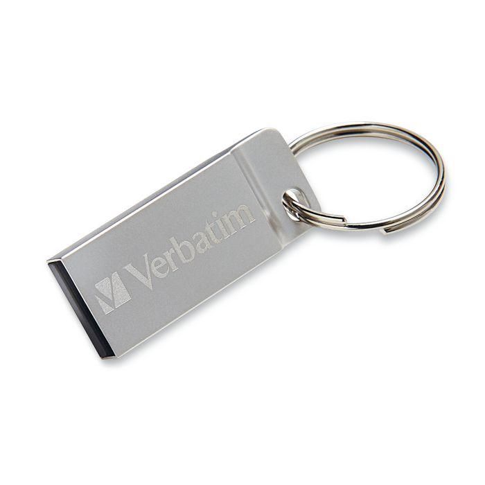 Verbatim Metal Executive USB 2.0 Drive 64GB, Carcasa Metálica Pequeña, Resistente al Agua y al Polvo con Llavero 3