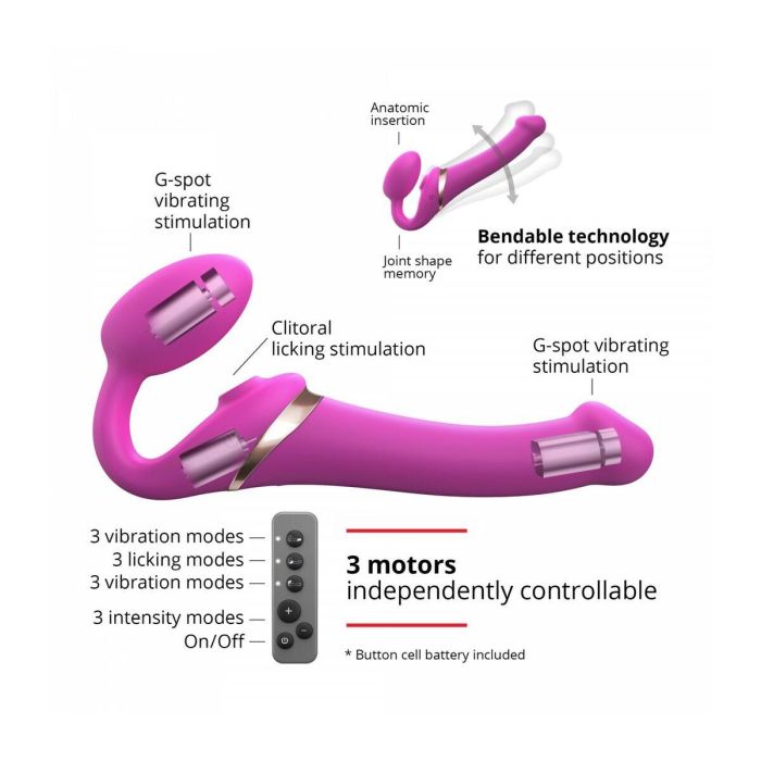 Vibrador Strap-on-me 6017425 Rosa 6 Vibrador Strap-on-me 6017425 Rosa 6
