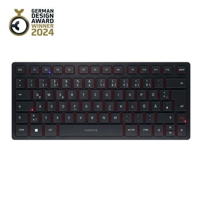 Cherry KW 9200 MINI Teclado compacto 2,4 GHz Bluetooth 5.0 y con cable Recargable Negro CHE1691720940367