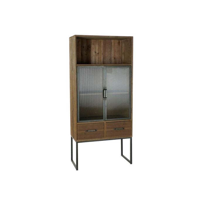 Armario DKD Home Decor Negro Madera Metal Cristal (70 x 34.5 x 160 cm) Armario DKD Home Decor Negro Madera Metal Cristal (70 x 34.5 x 160 cm)