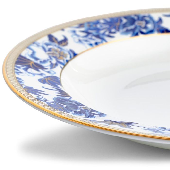 Wedgwood Plato Hondo Hibiscus 23 cm (4 Unidades) con Franjas de Oro de 22 Quilates Apto para lavavajillas 4