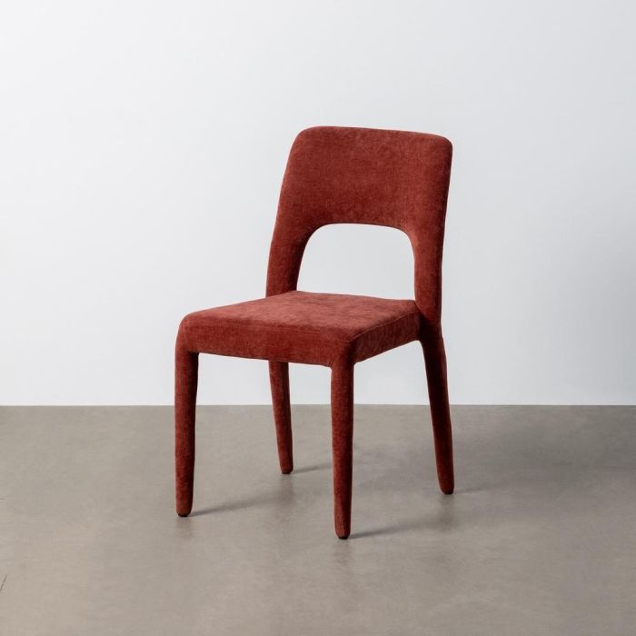 Silla Apilable Burdeos Tejido Salón 47 X 61 X 84 cm