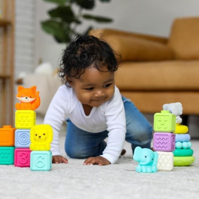 Infantino 315222 Caja de 20 Piezas Sensoriales Apilables 2
