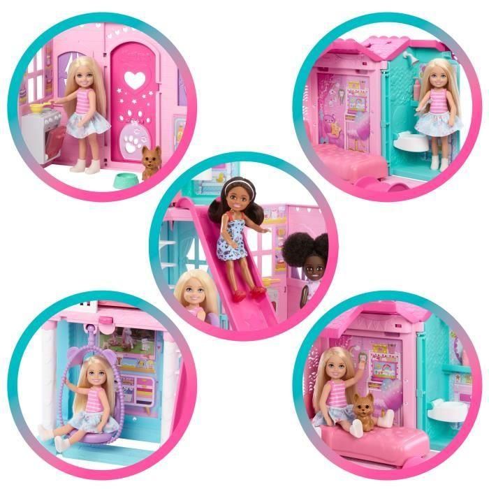 Barbie Jfw49 Casa de Chelsea - Casa de muñecas desplegable transformable con 5 áreas de juego, incluye muñeca y perrito, 15+ piezas 3 Barbie Jfw49 Casa de Chelsea - Casa de muñecas desplegable transformable con 5 áreas de juego, incluye muñeca y perrito, 15+ piezas 3