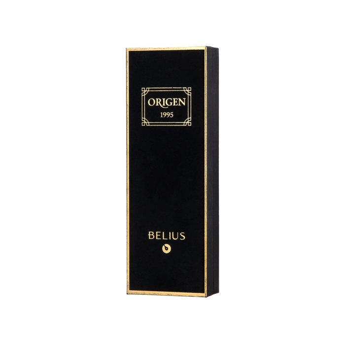 Belius Origen 1995 Bolígrafo Aluminio Textura Cepillada Negro Tinta Azul 0,8 mm Caja Diseño 2