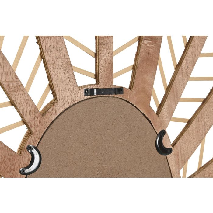Espejo de pared DKD Home Decor Marrón Natural Tropical Hoja de planta 60 x 2 x 67 cm 2