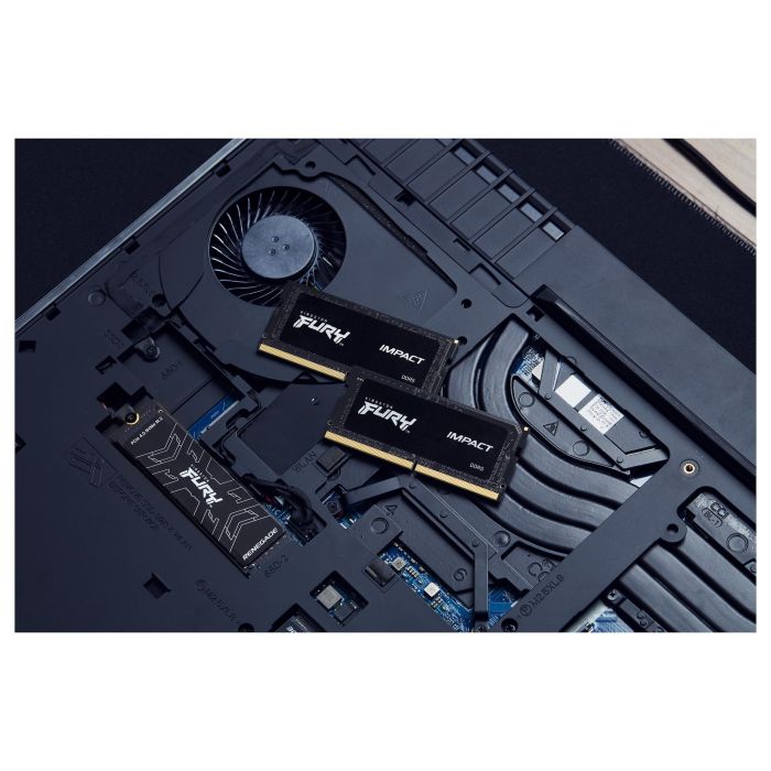Kingston Memoria RAM Fury Impact 8GB DDR5 4800MT/s CL38 SODIMM para Portátil 16