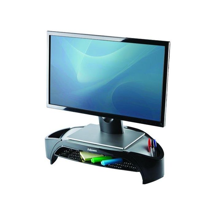 Fellowes Soporte para Monitor Smart Suites Plus, Ajustable en Altura, Diseño Triangular, Soporta hasta 18 kg y 21"