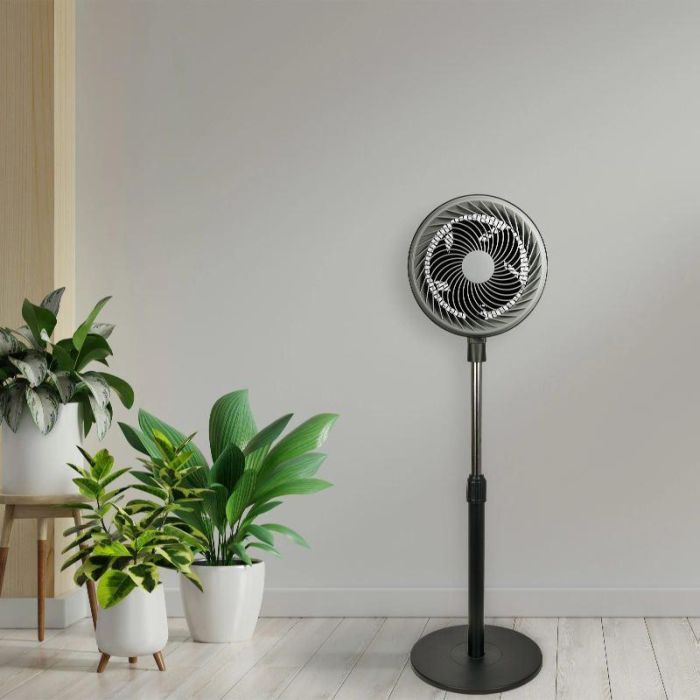 Daewoo Ventilador de Pared Alto Rendimiento 80W, Diámetro 25cm / 10", Base Redonda, Color Negro