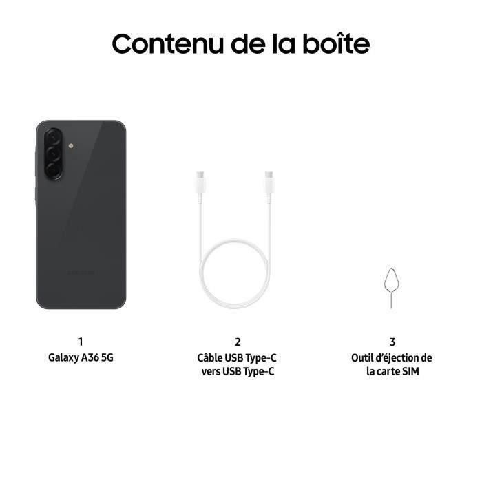 Samsung Sm-A366B Galaxy A36 5G Dual SIM 128GB Almacenamiento 6GB RAM Awesome Black 5