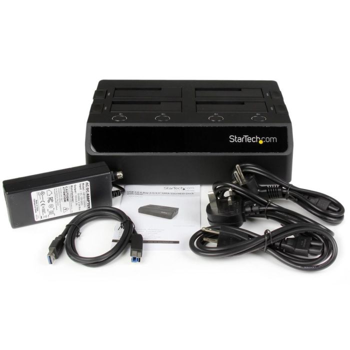 StarTech.com Docking Station 4 Bahías USB 3.0 para Discos Duros SATA de 2.5"/3.5" a 5Gbps, compatible con SATA III 6Gbps 5
