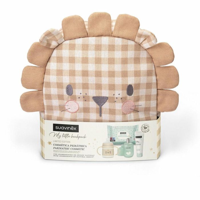 Suavinex Mochila para bebé con cosméticos - Set de 5 piezas incluye crema, colonia, toallitas y biberón Suavinex Mochila para bebé con cosméticos - Set de 5 piezas incluye crema, colonia, toallitas y biberón
