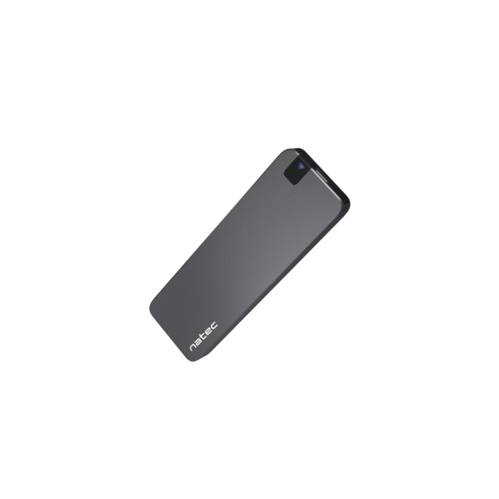 NATEC Rhino Caja Externa USB Tipo C para Unidad SSD M.2 NVMe, compatible con hasta 2TB de almacenamiento, Negro
