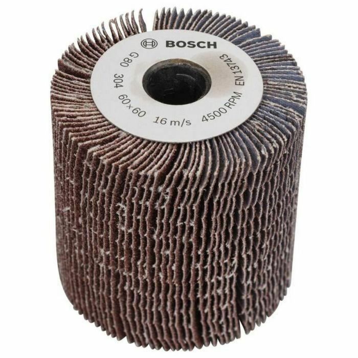 Bosch PRR Rodillo de Lijado con Laminillas Abrasivas, Recambio, Grano 80, 60 mm de Diámetro, Accesorio para Herramientas de Lijado