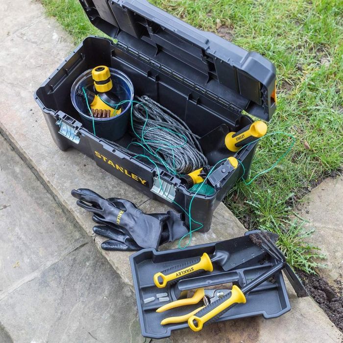 Stanley Caja de Herramientas para Organización y Almacenamiento con Cierres Metálicos, 19 pulgadas (48 cm) 2 Stanley Caja de Herramientas para Organización y Almacenamiento con Cierres Metálicos, 19 pulgadas (48 cm) 2