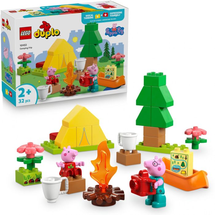 LEGO DUPLO 10452 Excursión Campestre de Peppa Pig y Papá Pig Set de Construcción para Preescolares con Tienda y Canoa 12 LEGO DUPLO 10452 Excursión Campestre de Peppa Pig y Papá Pig Set de Construcción para Preescolares con Tienda y Canoa 12