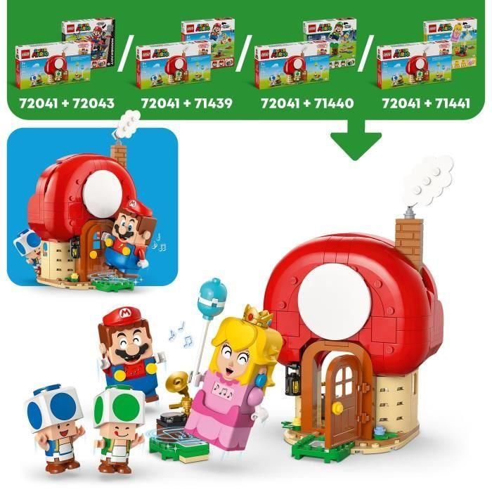 LEGO 72041 Fiesta En La Casa De Toad Super Mario con Figuras Toad Azul y Verde y Muebles Desmontables 2