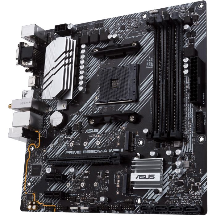 ASUS PRIME B550M-A WiFi II ASU4711081309741 Placa base AMD B550 Ranura micro ATX AM4 4 ASUS PRIME B550M-A WiFi II ASU4711081309741 Placa base AMD B550 Ranura micro ATX AM4 4