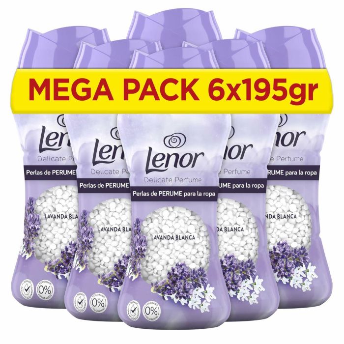 Lenor UNSTOPPABLES Suavizante Ropa Perlas Perfume Lavanda Blanca 195 gr
