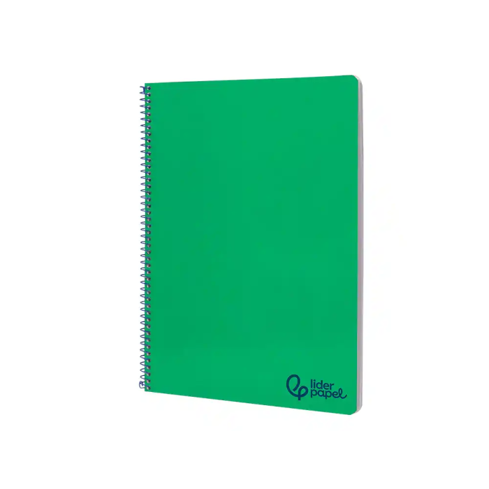 Liderpapel Cuaderno Espiral Wonder A4 Tapa Plástico 80 Hojas 90gr Rayado Horizontal con Margen Color Verde Oscuro 2