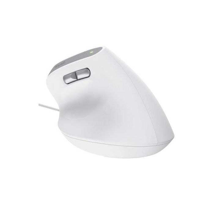 Trust Ratón Ergonómico Vertical Bayo II USB Cable 2400DPI Blanco