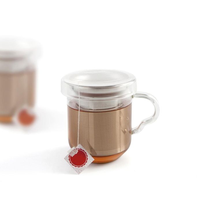 Quid Taza de Vidrio Serenia con Filtro Inoxidable 35 cL Transparente 2