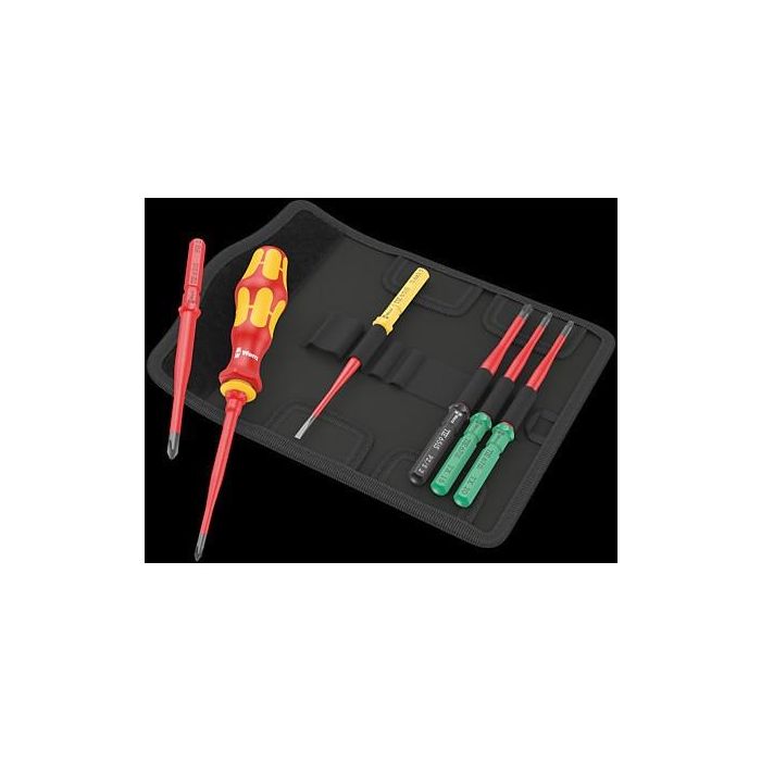 Wera 05006603001 Kraftform Kompakt VDE 7 extra slim 1 Juego de destornilladores y puntas: PH, TX, Planos 1