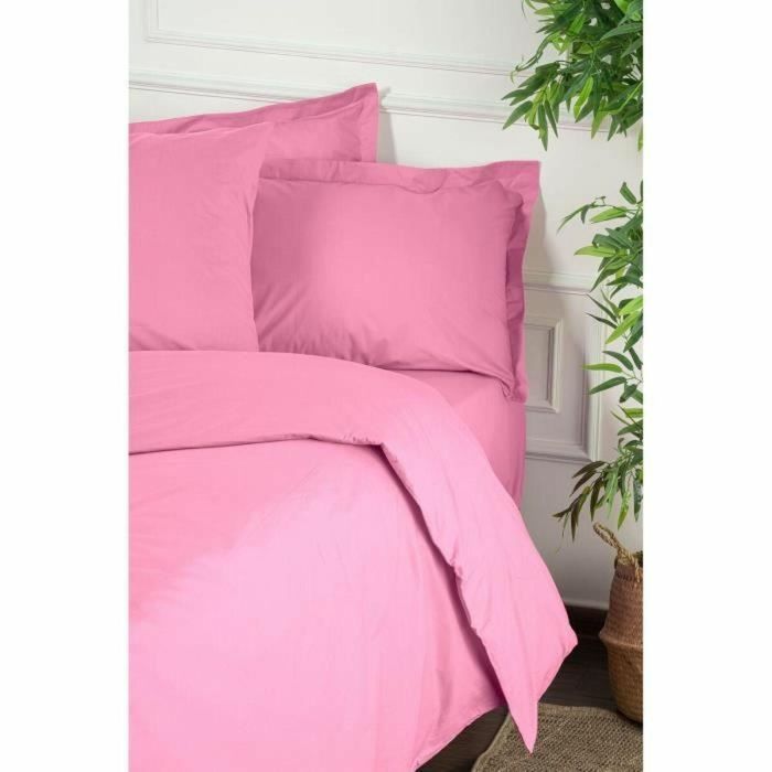 Juego de Cama 220x240 cm + 2 Fundas Almohada 60x60 cm - 100% Algodón Reforzado - Rosa ASI8684282600800 2