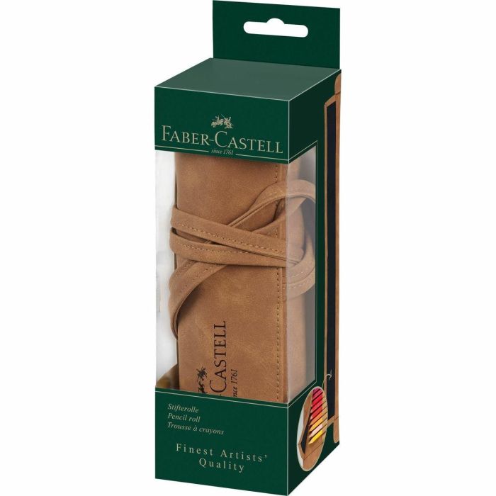 FABER-CASTELL Estuche suave Art & Graphic de cuero PU Marrón para lápices y accesorios