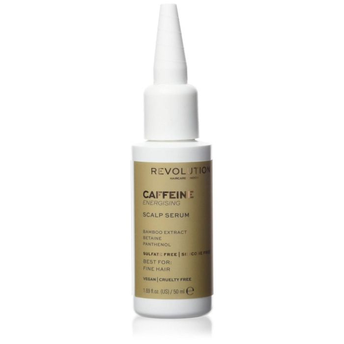 Revolution Hair Care CAFFEINE energising scalp serum 50ml - Sérum Revitalizante Cabello Fino y Cuero Cabelludo, Vegano Sin Sulfatos