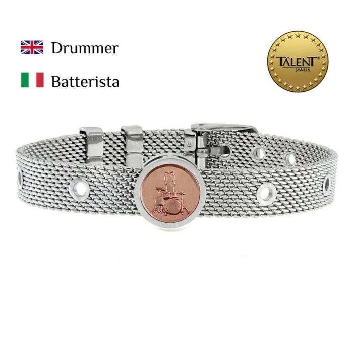 Pulsera Unisex Drummer Talent Jewels TJA-4-01-02-1-235 Plateado 1 Pulsera Unisex Drummer Talent Jewels TJA-4-01-02-1-235 Plateado 1