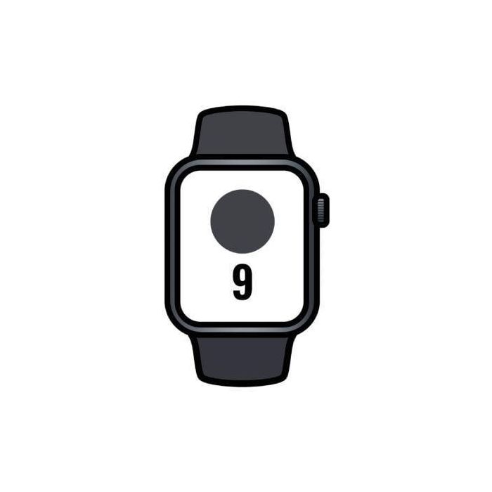 Apple Watch Series 9/ GPS/ 41mm/ Caja de Aluminio Medianoche/ Correa Deportiva Medianoche M/L