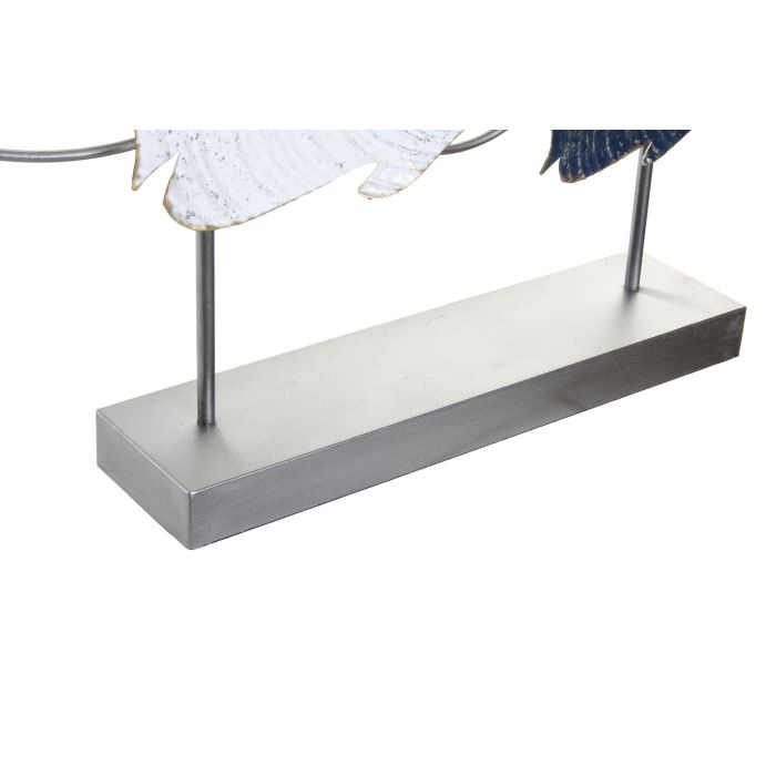 DKD Home Decor Decoración de Pared Peces Estilo Atlántico en Metal, Colores Gris, Blanco y Azul, Dimensiones 63x9x44 cm (Pack 2 Unidades) 2