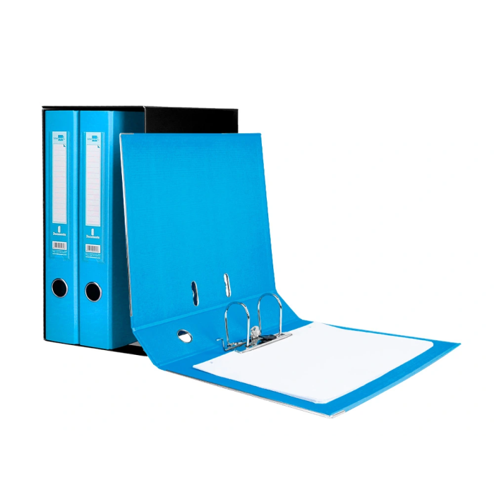 Liderpapel Archivador de Folio con 2 Anillas y Mecanismo de Palanca de 52mm, Celeste 8