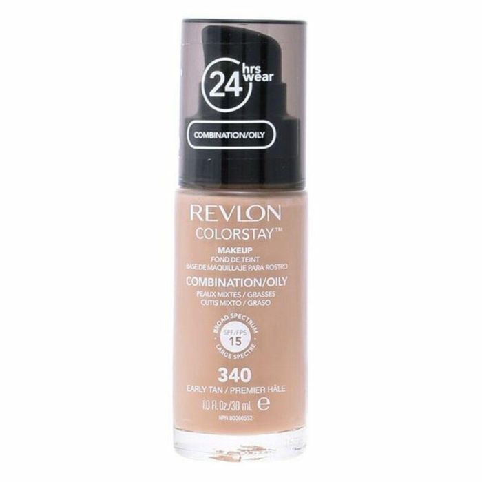 Revlon ColorStay Base de Maquillaje Fluida #370-Toast para Piel Mixta/Grasa, Cobertura Perfecta Mate 24H SPF15, 30 ml 1 Revlon ColorStay Base de Maquillaje Fluida #370-Toast para Piel Mixta/Grasa, Cobertura Perfecta Mate 24H SPF15, 30 ml 1