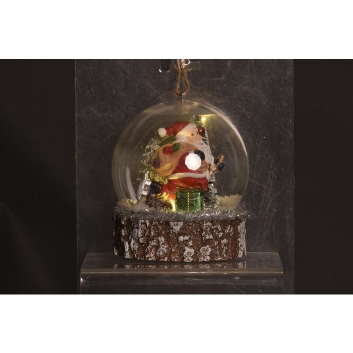 Decoracion Colgante Navidad Alpina DKD Home Decor Natural Rojo 10 x 12.5 x 10 cm (4 Unidades) 1