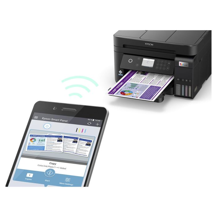 Epson ET-3850 Impresora Multifunción EcoTank 3 en 1, A4, Wi-Fi, ADF, Duplex, Inyección de Tinta, Color, 4800 x 1200 DPI 24