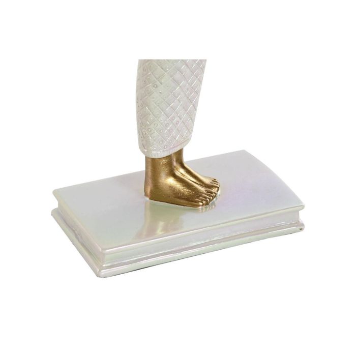 Figura Oriental DKD Home Decor Blanco Dorado 6.5 x 33.5 x 34 cm 2