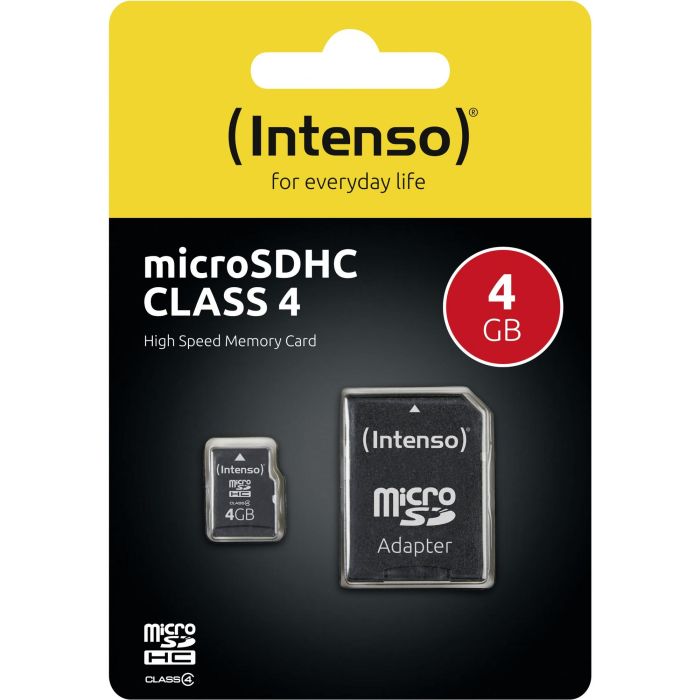 CARD 4GB Intenso MicroHC 21MB/s +Adapter 3