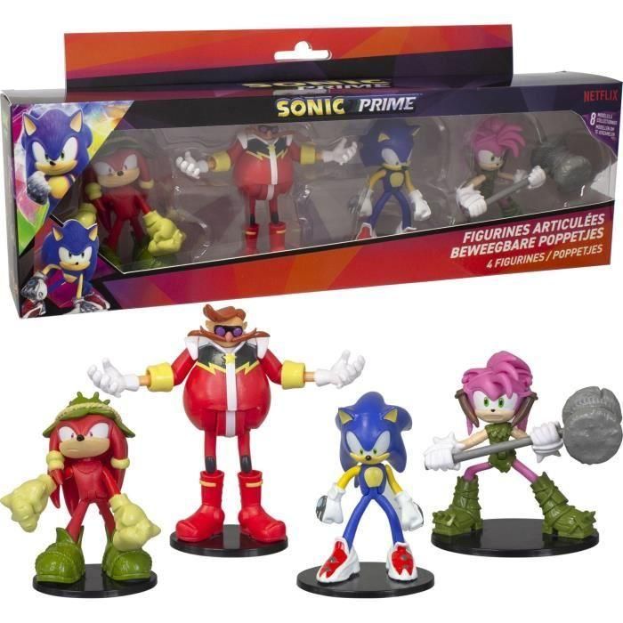 SONIC LAN3181860665404 4 Figuras Articuladas de 7,5 cm Surtido 1 SONIC LAN3181860665404 4 Figuras Articuladas de 7,5 cm Surtido 1