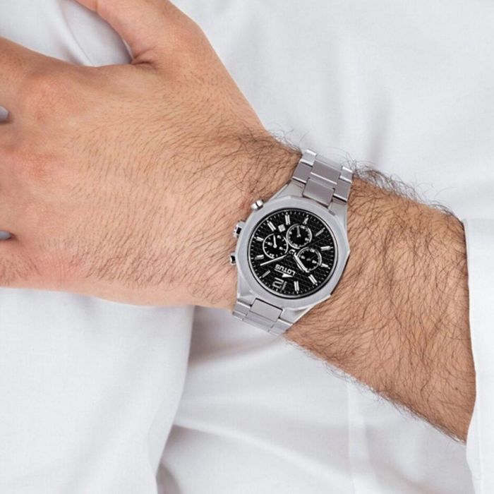 Reloj Hombre Lotus 18847/3 Negro Plateado 1 Reloj Hombre Lotus 18847/3 Negro Plateado 1