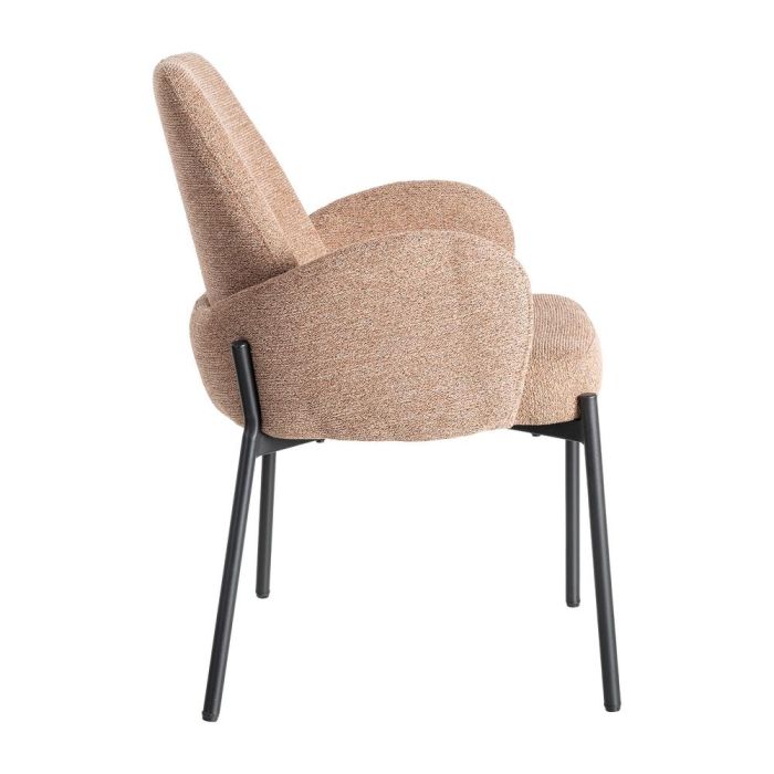 Silla Jaspeado Rosa Tejido-Metal Salón 56 X 57 X 84 cm