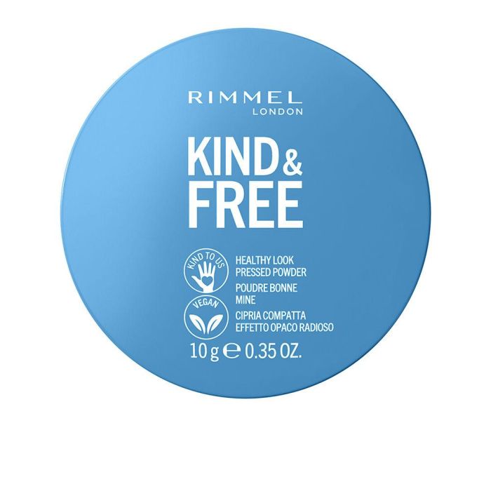 Rimmel London KIND & FREE powder #40-tan, Polvo Compacto Vegano con 94% de Ingredientes de Origen Natural, Acabado Mate y Duradero, 10g Rimmel London KIND & FREE powder #40-tan, Polvo Compacto Vegano con 94% de Ingredientes de Origen Natural, Acabado Mate y Duradero, 10g