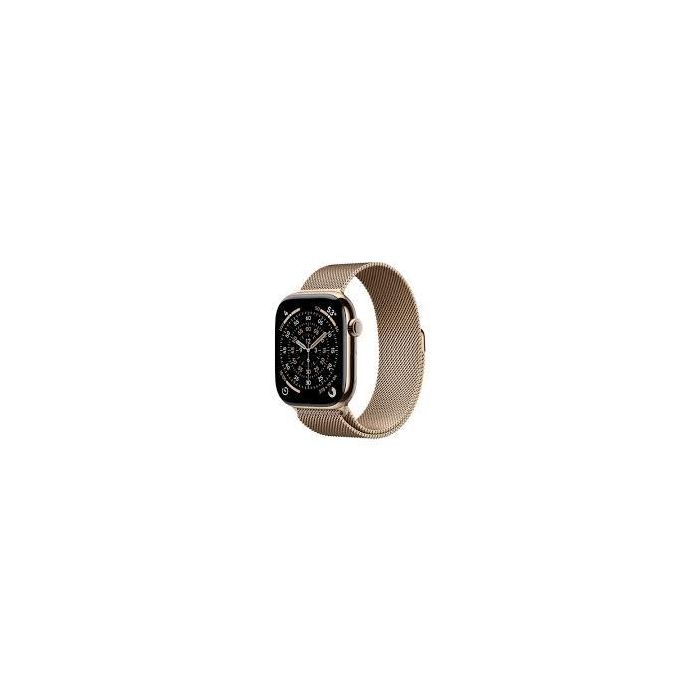 Apple Watch Series 11 GPS + Cellular 46mm Caja de Aluminio Dorado con Correa Milanesa Dorada M/L MFD84