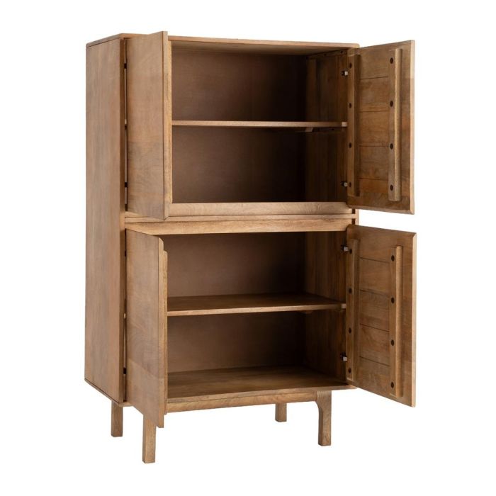 Armario Natural Madera de Mango Salón 90 X 45 X 145 cm