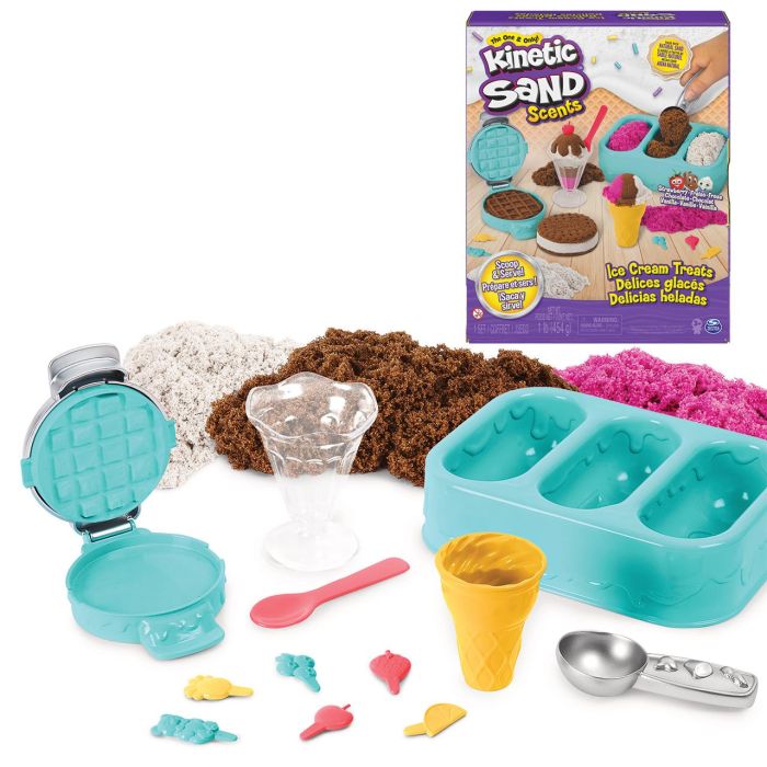 Spin Master 6059742 Kinetic Sand Ice Cream Treats Arena Mágica Perfumada Vainilla Chocolate Fresa con Accesorios +6 años 0 Spin Master 6059742 Kinetic Sand Ice Cream Treats Arena Mágica Perfumada Vainilla Chocolate Fresa con Accesorios +6 años 0