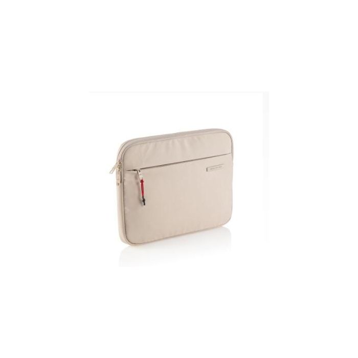 Miquelrius MR19566 Funda para Portátiles de 13/14 Pulgadas Beige Bag To Work, Protección 360º, Poliéster Sarga Repelente al Agua