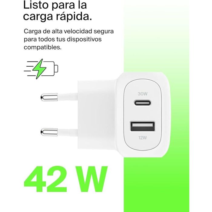 Cargador de Pared Belkin WCB009VFWH Blanco 2