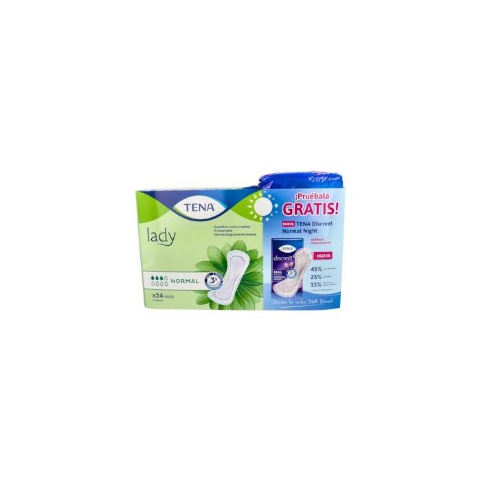 Tena Lady Duo Normal+Discreet Normal Night 24+10 Un Tena Lady Duo Normal+Discreet Normal Night 24+10 Un
